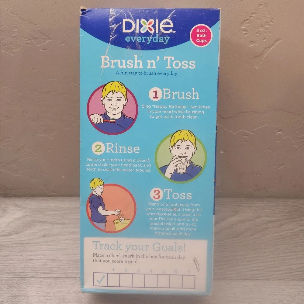 Dixie Everyday 3 oz Bath Cups 200 Count Discontinued Educational Animal Designs